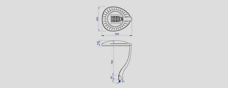 Eclairage public avec luminaires LED pour éclairage extérieur , Éclairage Residentiel , ALIBL Luminaire LED Innova B ,