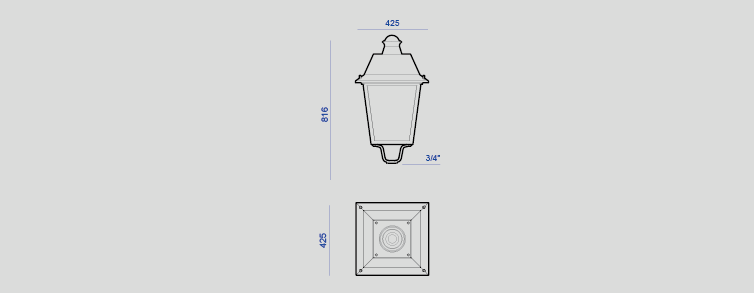 Alumbrado Público con luminarias LED para la iluminación exterior , Iluminación Ornamental , ALVLL Luminaria LED Villa Luxe , <strong>Luminaria LED ornamental de calidad</strong>