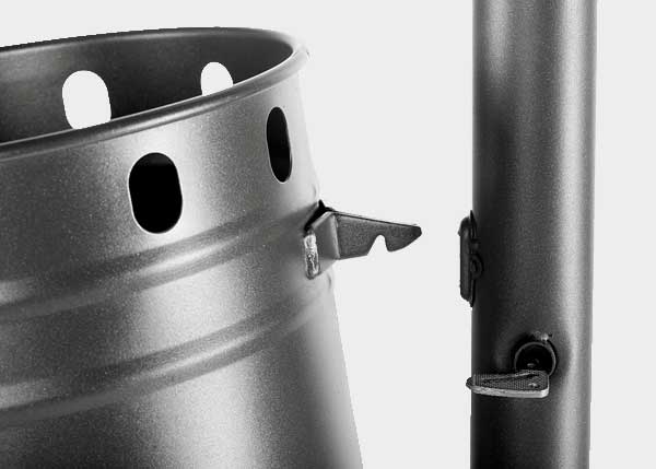 Street furniture with benches, litter bins, bollards, planters and equipment , Litter bins , UP7 Lante Litter bin , 