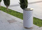 Mobiliario Urbano con bancos, papeleras, bolardos, jardineras y equipamiento , Papeleras , UP23 Papelera Mielek.r , La familia de papeleras más resistente.