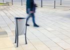Mobiliario Urbano con bancos, papeleras, bolardos, jardineras y equipamiento , Papeleras , UP26 Papelera Minsk , Papelera de diseño exclusivo, con la mejor funcionalidad.