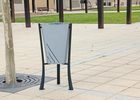 Mobiliario Urbano con bancos, papeleras, bolardos, jardineras y equipamiento , Papeleras , UP26 Papelera Minsk , Papelera de diseño exclusivo, con la mejor funcionalidad.