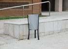 Mobiliario Urbano con bancos, papeleras, bolardos, jardineras y equipamiento , Papeleras , UP26 Papelera Minsk , Papelera de diseño exclusivo, con la mejor funcionalidad.