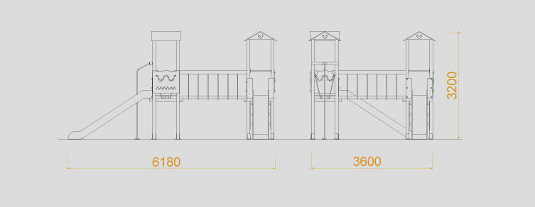 Playgrounds with slides, swings and children's games , Indi Line , PCI2 Oneida ,