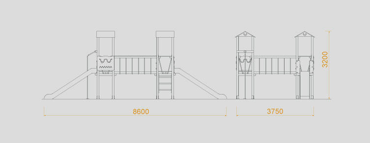 Playgrounds with slides, swings and children's games , Indi Line , PCI3 Topanga ,