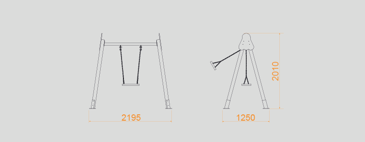 Parques infantiles con columpios, toboganes y juegos infantiles , Columpios , PCL7 Columpio Tik ,