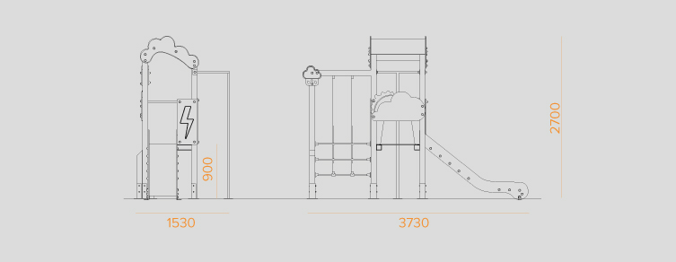 Playgrounds with slides, swings and children's games , Educa line , PKC1 Lluvia ,