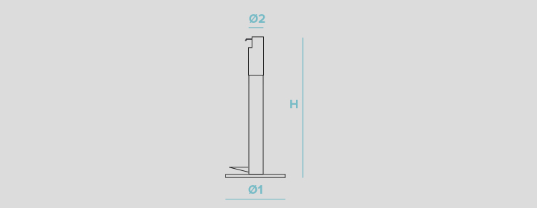 Mobilier urbain avec bancs, corbeilles, potelets, jardinières et équipement , PRODUITS COVID , UVG1 Distributeur HYDRO , Distributeur de gel hydroalcoolique avec pédale. Hygiène et sécurité maximales